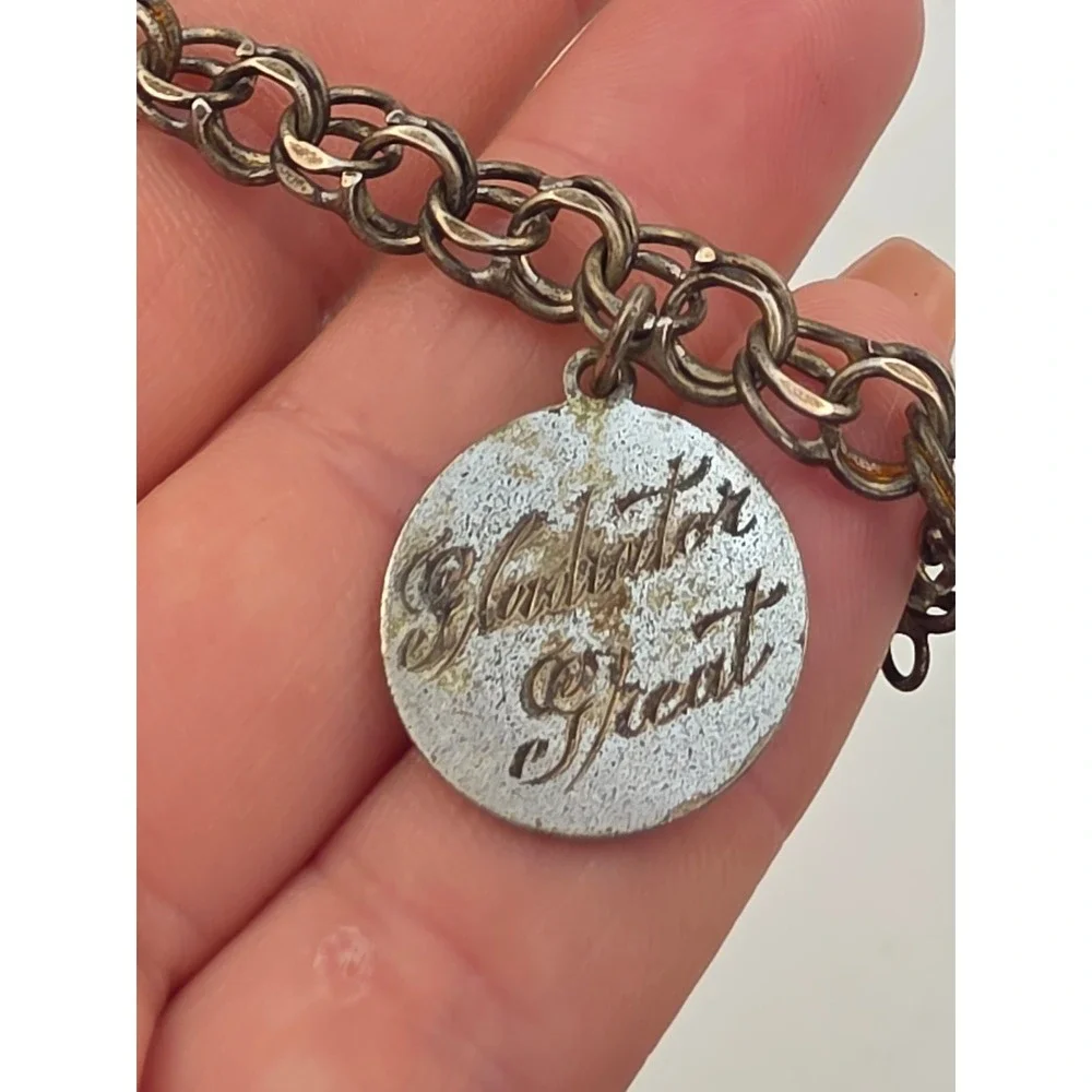 Vintage Sterling Silver Charm Bracelet 1965 Whos Who Schoolhouse Harp 24g